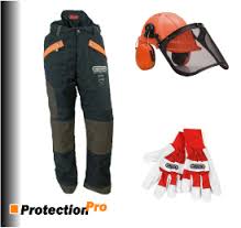 Casque de Bûcheron + pantalon de sécurité